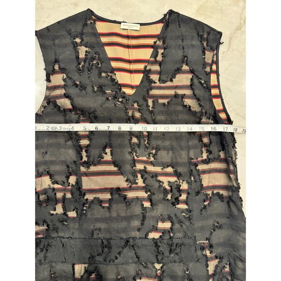 Dries Van Noten Dress - Vintage 2000's Black Cotton Voile Shift EU 40 US 8 - Picture 8 of 11